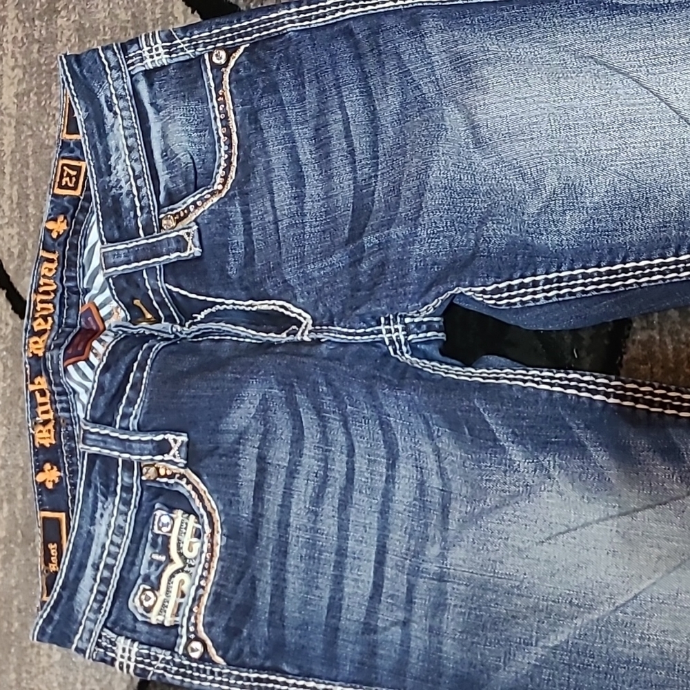 ROCK REVIVAL ENA EMBROIDERED RHINESTONES BOOT-CUT DENIM JEAN - Picture 12 of 16